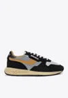 Autry Low Sneaker With Contrast Stitching And Mesh Panels In Multicolor