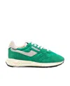 Autry Reelwind Panelled Suede Sneakers In Green