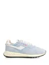 Autry Reelwind Sneakers In Cyan Suede And Fabric In Light Blue