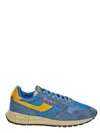 Autry Reelwind Nylon And Suede Low-profile Sneakers In Blue