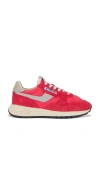 Autry Sneakers Reelwind Low In Nylon And Suede Red In Red