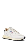 Autry Low Woman Leather Nylon Sneakers In White/ White
