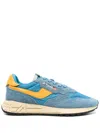 Autry Reelwind Nylon And Suede Low-profile Sneakers In Blue