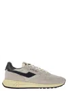 Autry Gray Suede And Nylon Reelwind Low Sneakers And Space