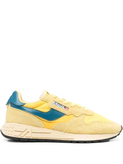 Autry Low-top Sneakers With Yellow And Corsair Accents
