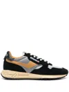 Autry Low Sneaker With Contrast Stitching And Mesh Panels In 黑色