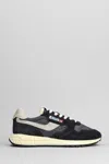 Autry Reelwind Running Sneakers In Suede And Nylon In Black