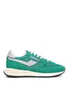 Autry Reelwind Panelled Suede Sneakers In Green