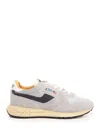 Autry Gray Suede And Nylon Reelwind Low Sneakers And Space