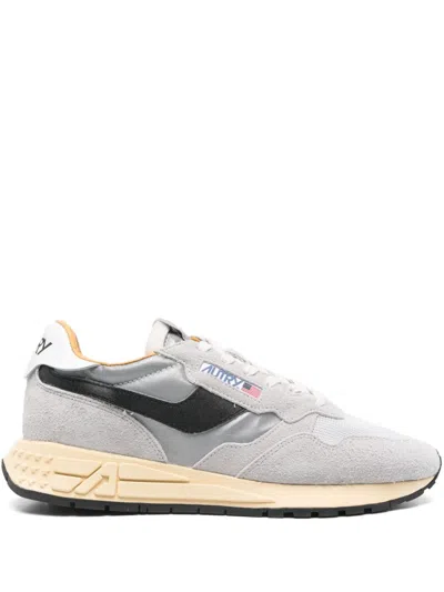 Autry Reelwind Nylon And Suede Sneakers In Gray