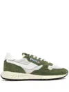 Autry Sneakers Reelwind In Suede And Nylon Color Grey And Green In Green Leather