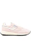 Autry Low Sneaker With Suede Panels And Rubber Sole In White