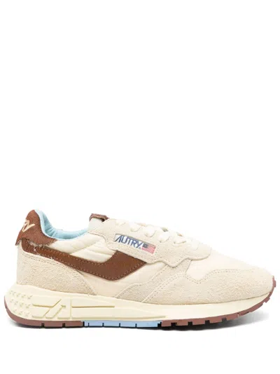 Autry Cream Reelwind Low Up01 Sneakers In Neutral