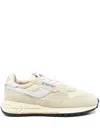 Autry Low Top Suede Panel Sneakers In Neutrals
