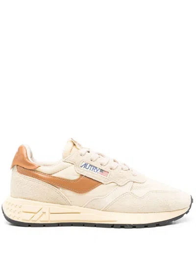 Autry Reelwind Sneakers In Suede/net Ecru/cathspy