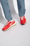 Autry Sneakers Reelwind Low In Nylon And Suede Red In Red