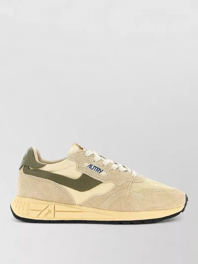 Autry Reelwind Sneakers Suede Mesh Rubber Sole In Neutral