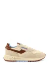 Autry Reelwind Suede And Nylon Sneakers In Beige