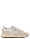 Autry Reelwind Suede And Technical Textile Trainer In Neutral