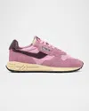 Autry Reelwind Low Sneakers In Roseate With Suede In Roseaterose