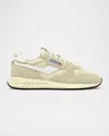 Autry Low Top Suede Panel Sneakers In Whthay
