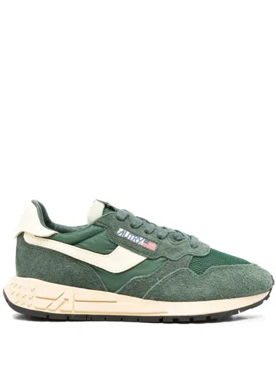 Autry Reelwind Suede Sneakers In Green