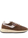 Autry Brown Leather Sneakers With Timeless Design In Brown