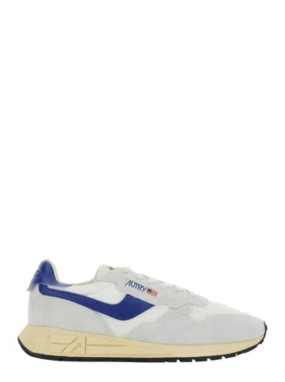 Autry 'reelwind Super Vintage' Grey Sneakers With Logo Patch On The Tongue And Contrasting Heel In Fabric 