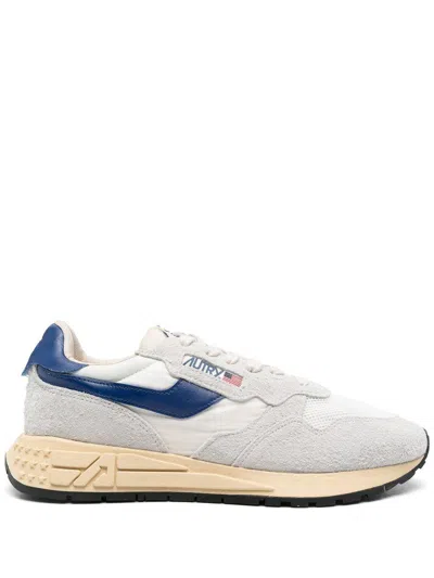 Autry 'reelwind Super Vintage' Grey Sneakers With Logo Patch On The Tongue And Contrasting Heel In Fabric 