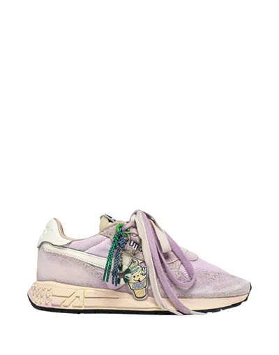 Autry Reelwind Super Vintage Low Women's White/lilac Sneakers In Purple