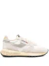 Autry Reelwind Suede And Technical Textile Trainer In White