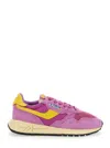 Autry 'reelwind' Violet Low Top Sneakers With Logo Patch On Tongue And Side In Pink
