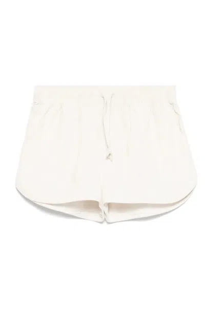 Autry Relaxed-fit Cotton Shorts With Drawstring Waist In White
