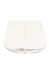 Autry Relaxed-fit Cotton Shorts With Drawstring Waist In White
