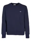 Autry Blue Crewneck Sweater With Logo Embroidered On The Front In Cotton Man In Blue
