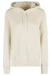 Autry Relaxed-fit Cream Hoodie With Adjustable Drawstring Hood In Neutral