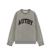 Autry Cotton Sweatshirt With Crew Neck And Long Sleeves In Gray