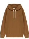 Autry Relaxed Fit Heavy Jersey Hoodie With Embroidered Logo In Brown