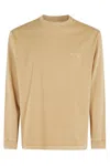 Autry Relaxed-fit Long Sleeve Shirt With Embossed Logo In Gold