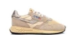 Autry Reelwind Low Sneakers In Nylon Suede And Leather Color Ecru And Platinum Shoes In Neutral