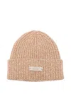 Autry Ribbed Beanie In Brown