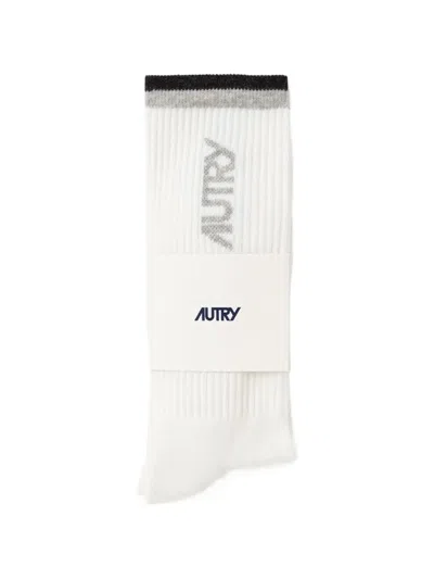 Autry Ribbed Socks In White