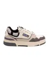 Autry Low-top Sneakers With Textured Panels And Cushioned Sole In Nude