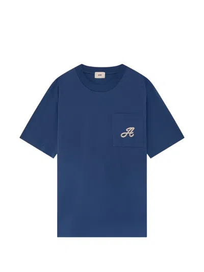 Autry Rope Embroidered T-shirt In Blue