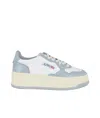 Autry Medalist Platform Sneakers In Leather In White