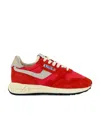 Autry Reelwind Low Nylon And Suede Sneakers In Red