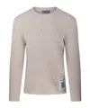 Autry Crew Neck Ribbed Texture Long Sleeves Sweater In Nude