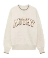 Autry Logo Print Crewneck Sweatshirt In White