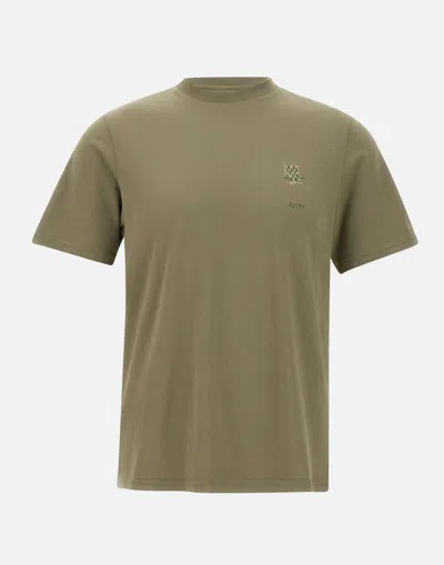 Autry Sage Green Cotton T Shirt Regular Fit