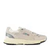 Autry Round Toe Mesh Panels Contrast Sole Sneakers In Neutral